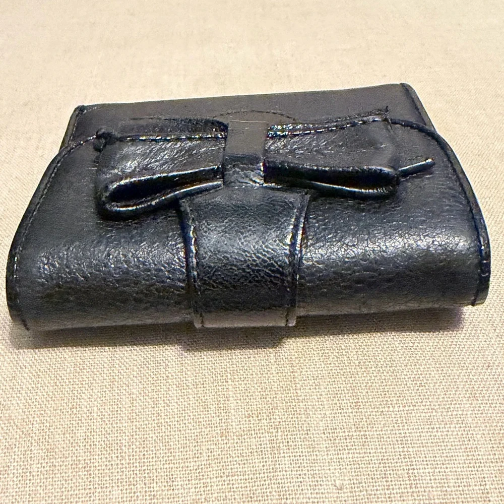 Betsey Johnson Vintage Leather Black Bow Wallet